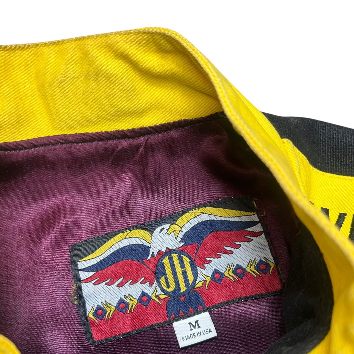 RARE Vintage 1990s Jeff Hamilton Mark Martin Winn-Dixie Black/Yellow NASCAR Racing Jacket - Size Medium