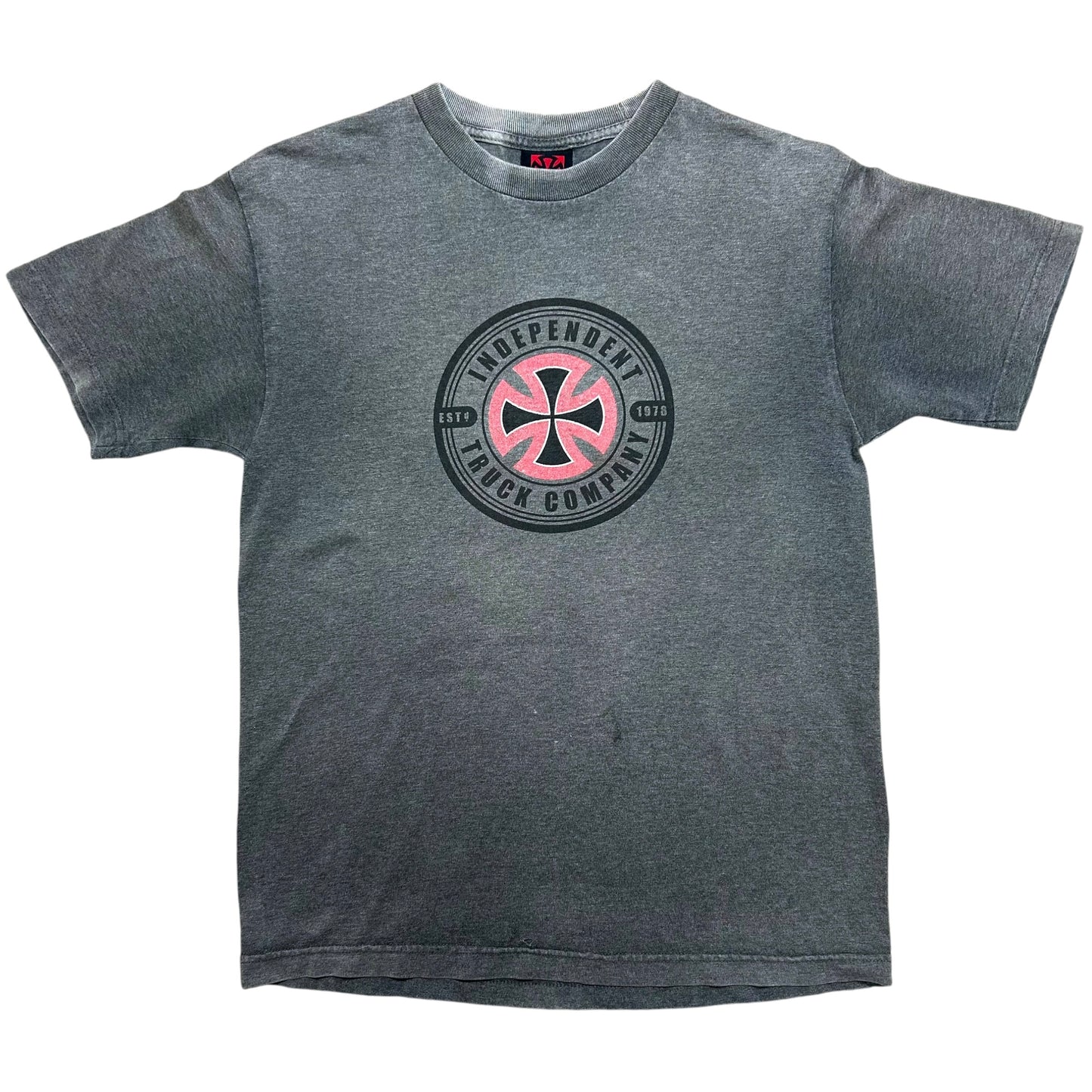 Early 2000s Independent Truck Company Grey Skate Graphic T-Shirt - Size Medium