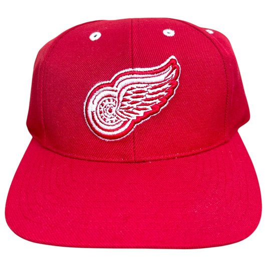 Vintage 1990s Logo Athletic Detroit Red Wings Red Snapback Hat - One Size