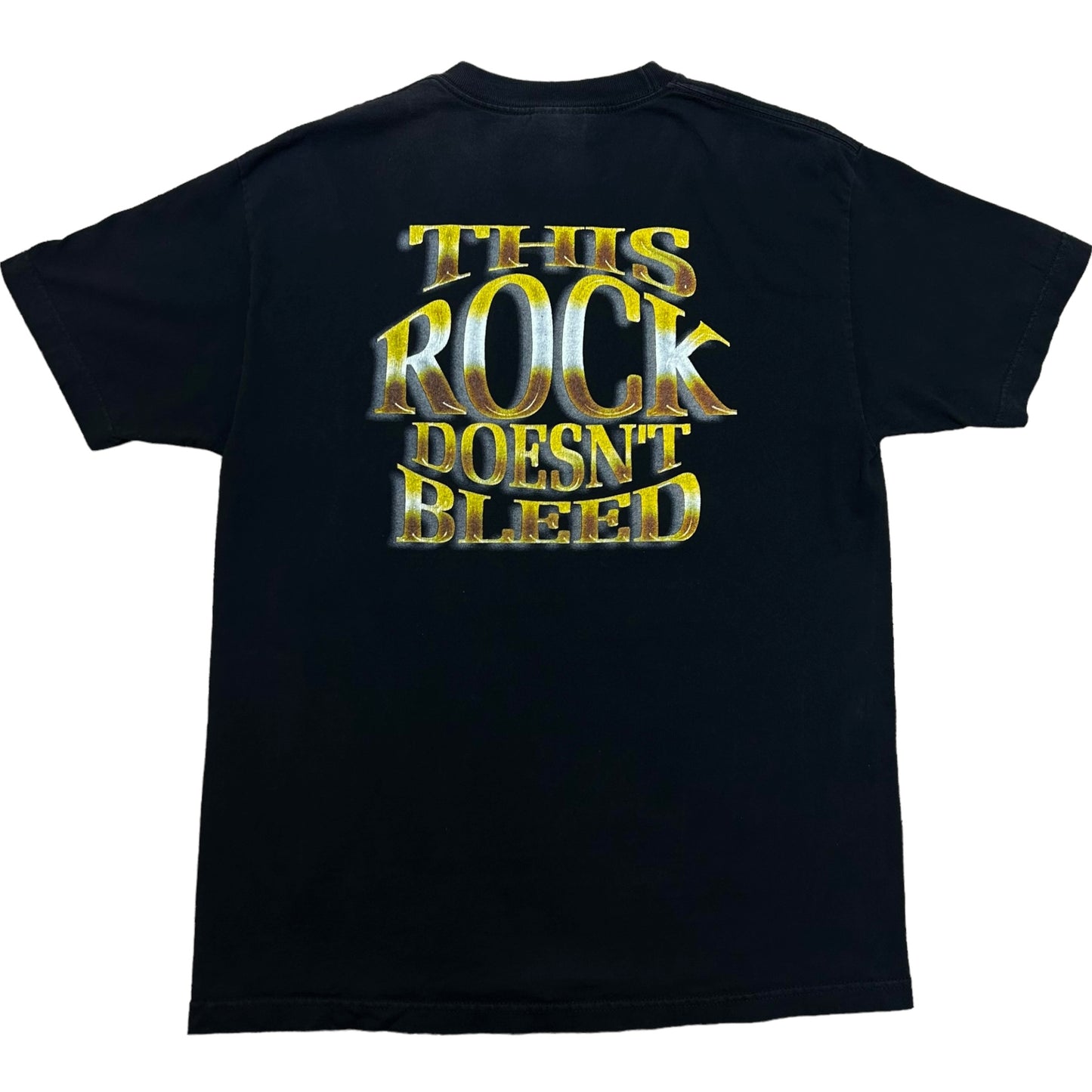 Vintage 1990s WWF The Rock “This Rock Doesn’t Bleed” Black Graphic T-Shirt - Size Large