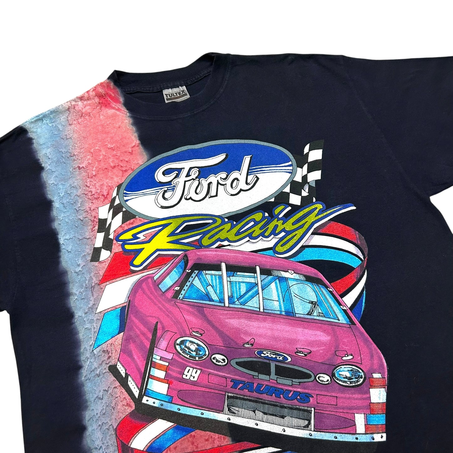 Early 2000s Ford Racing Navy Blue Graphic T-Shirt - Size Large (Tall Fit)