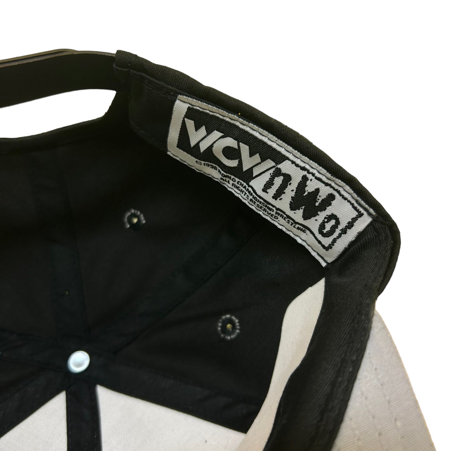 Vintage 1990s WCW/NWO Wrestling Goldberg Embroidered Black Snapback Hat