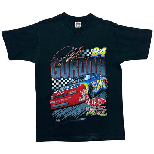 Vintage 1990s Jeff Gordon Black Graphic T-Shirt - Size Medium