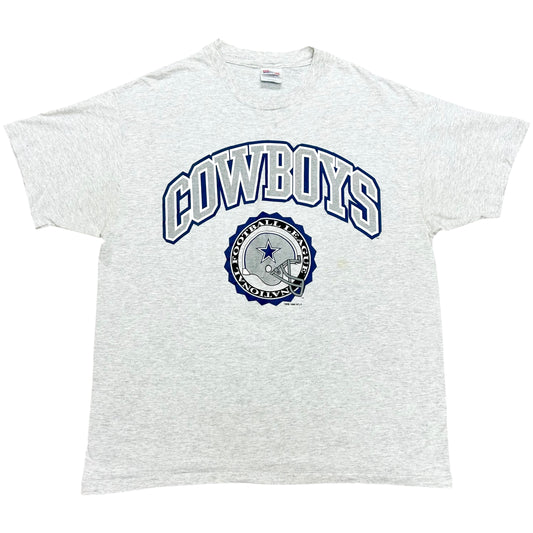 Vintage 1990s Dallas Cowboys Grey Graphic T-Shirt - Size XL