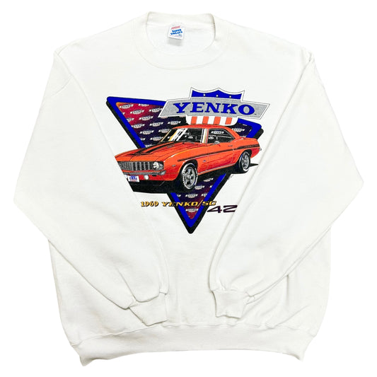 Vintage 1990s Yenko 427 White Crewneck Sweatshirt - Size XL (Fits Large)