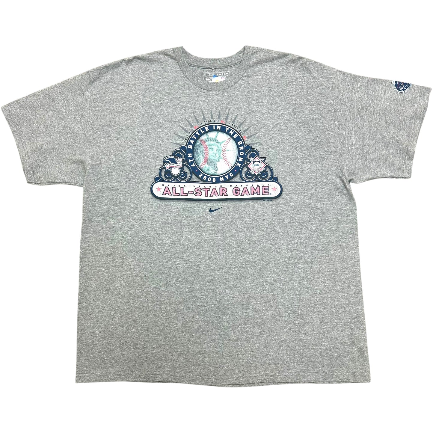 Late 2000s Nike “Battle In The Bronx” MLB All Star Game Grey Graphic T-Shirt - Size XL (Fits XXL)
