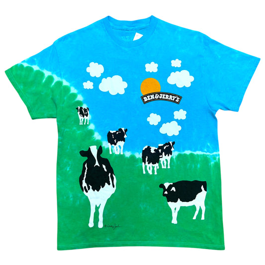 Modern Ben & Jerry’s “Euphoria” Blue/Green Tie-Dye Graphic T-Shirt - Size Medium (Fits M/L)