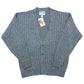 Vintage 1990s Sterling Edition By London Fog Grey Knit Cardigan - Size XL (Fits Large)