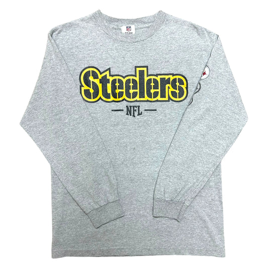 Early 2010s Pittsburgh Steelers Grey Long Sleeve Graphic Shirt - Size