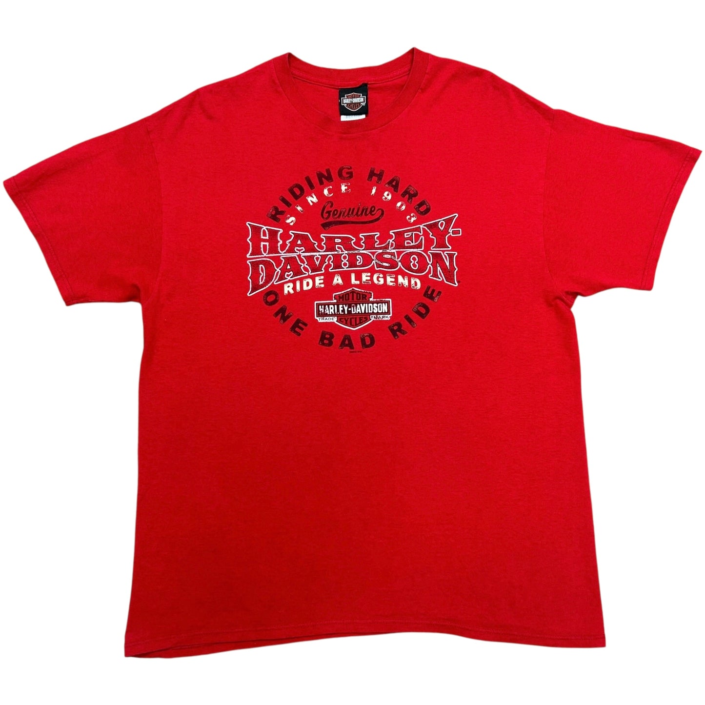 Mid-2010s Savannah, GA Harley Davidson Red Graphic T-Shirt - Size XL