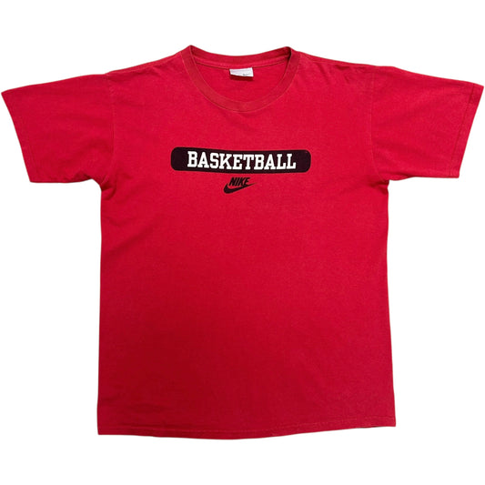 Mid-2000s Nike Basketball Red Graphic T-Shirt - Size Medium