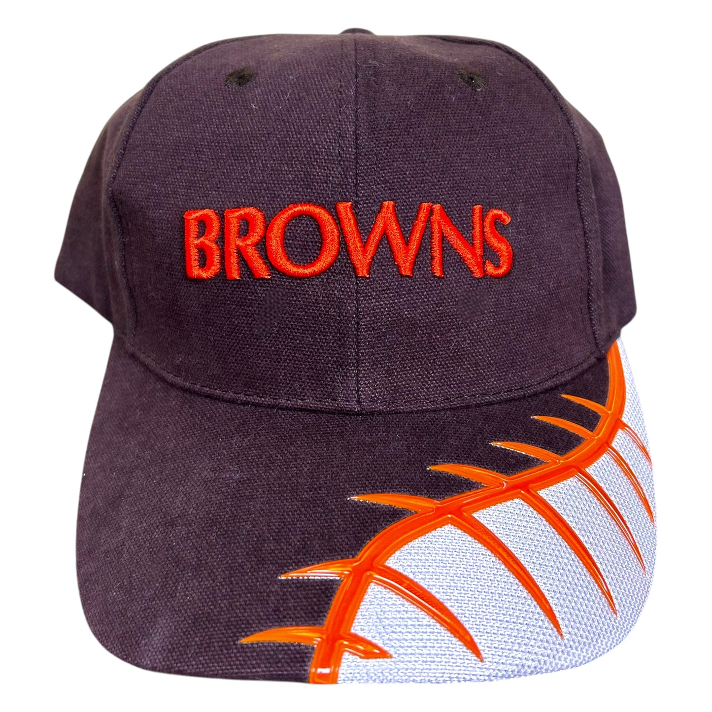 Late 2000s Cleveland Browns Brown Embroidered Strapback Hat - One Size