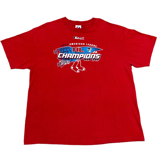 Late 2000s Boston Red Sox American League Champions ‘07 Red Graphic T-Shirt - Size XXL