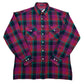 Vintage 1990s “Winterweight” By Van Heusen Red/Purple Flannel Shirt - Size Medium (Fits L/XL)