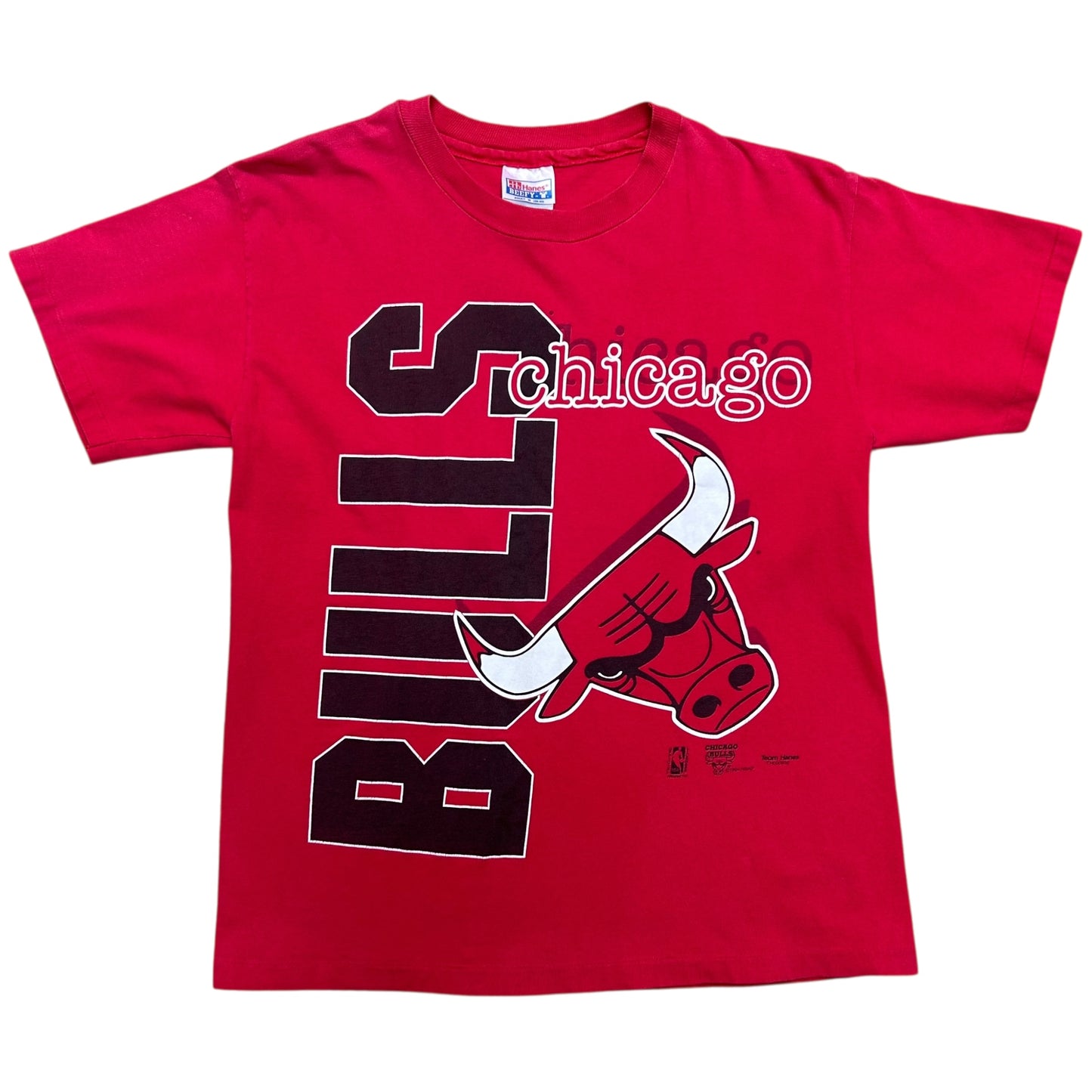 Vintage 1990s Chicago Bulls Red Graphic T-Shirt - Size Medium (Fits S/M)