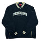 Y2K Reebok Pittsburgh Penguins Black Pullover Windbreaker Sweatshirt - Size Large
