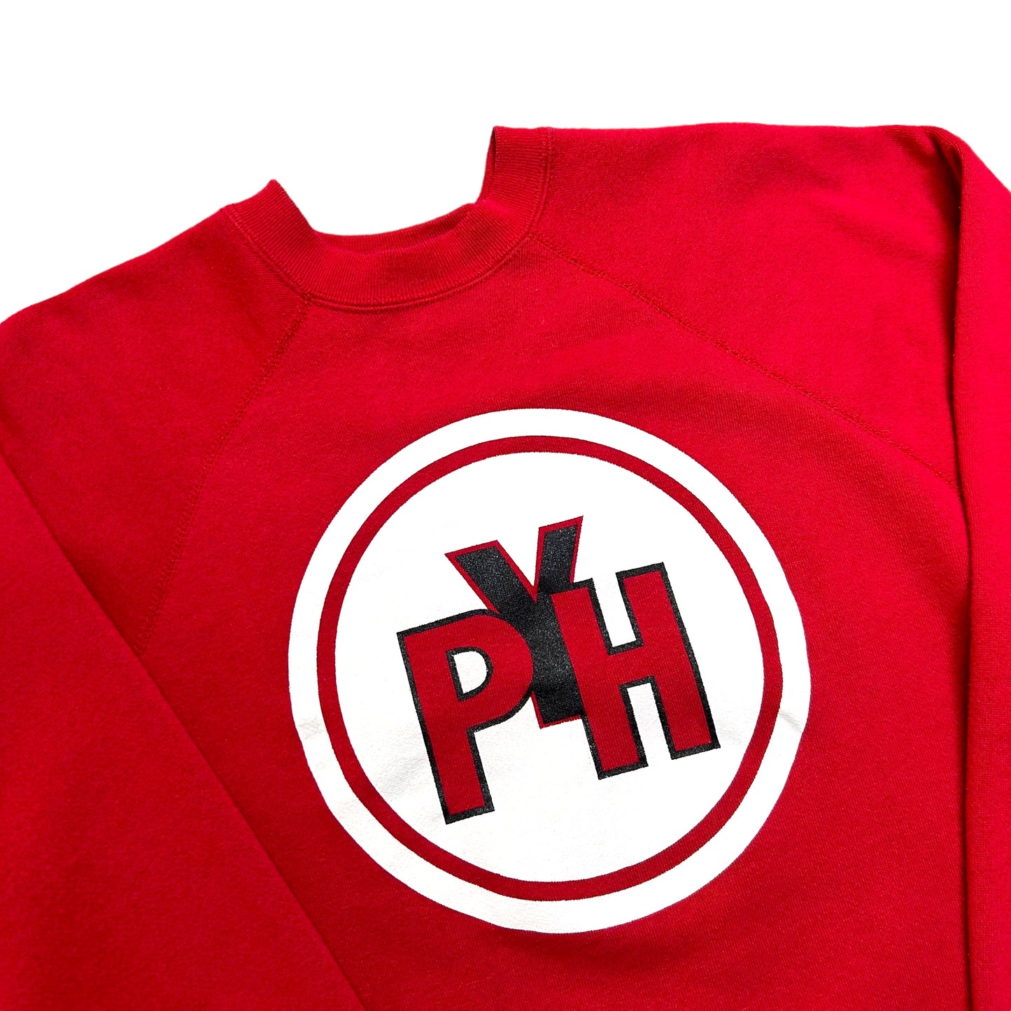 Vintage 1990s Plattsburgh Youth Hockey Red Crewneck Sweatshirt - Size Large