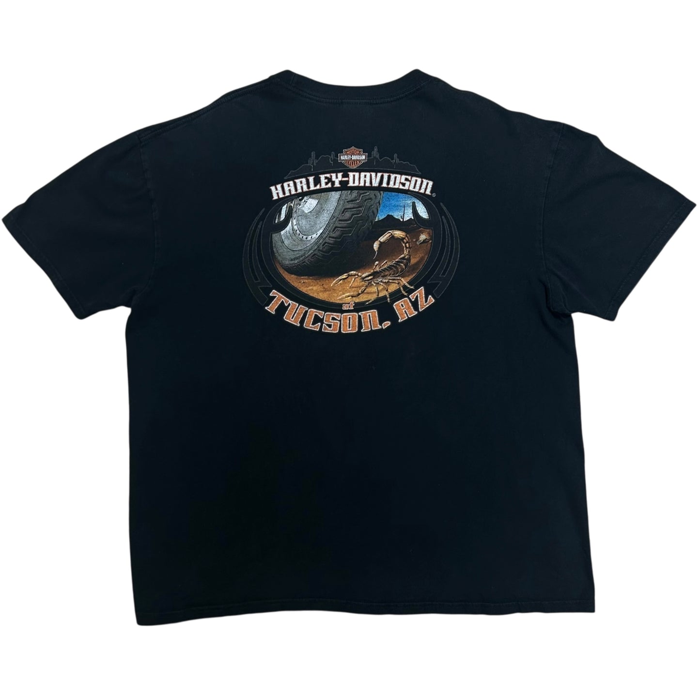 Late 2000s Tucson, AZ Harley Davidson Black Graphic T-Shirt - Size XXL