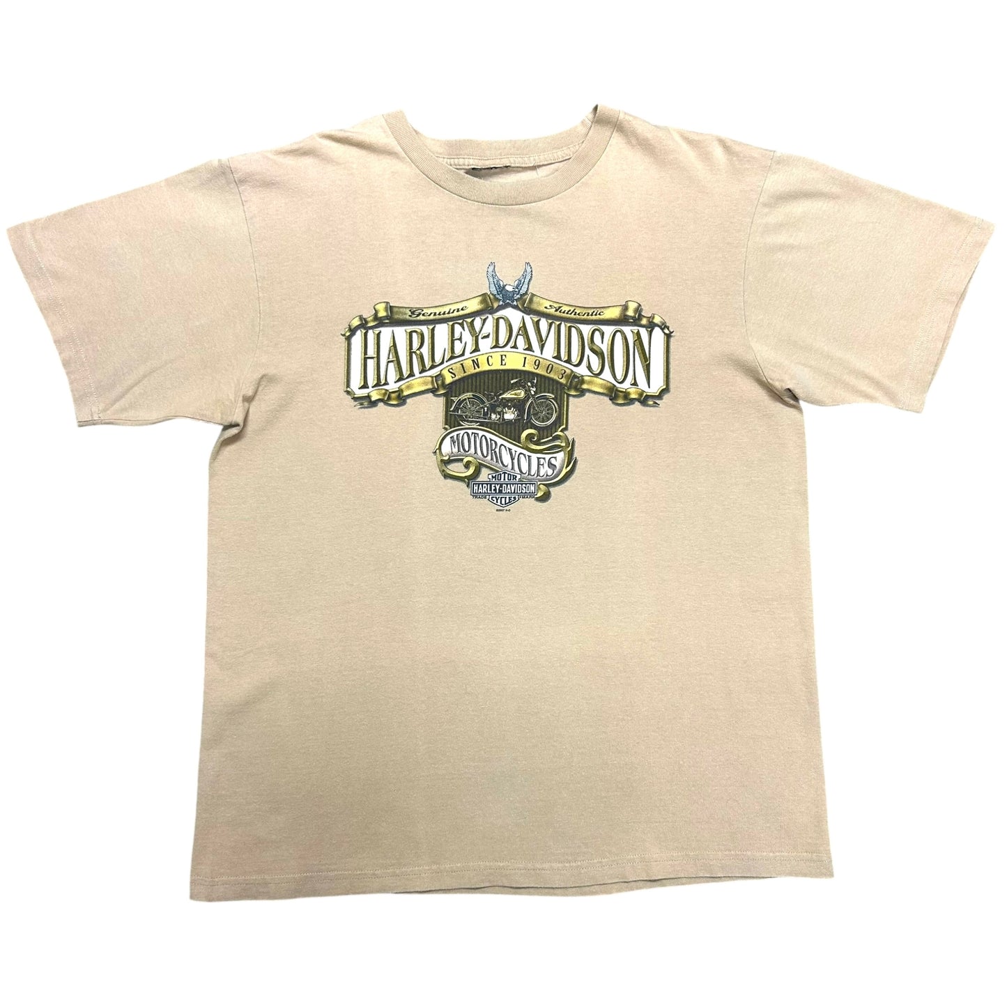 Late 2000s Louisville, KY Harley Davidson Tan Graphic T-Shirt - Size XL