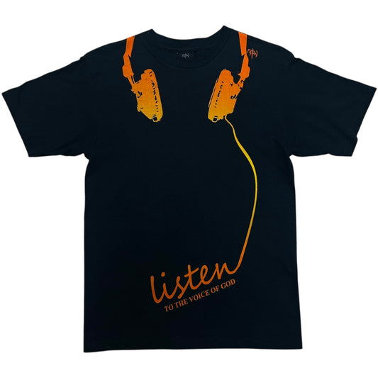 Early 2000s Not Of This World “Listen To The Voice Of God” Black Graphic T-Shirt - Size Medium