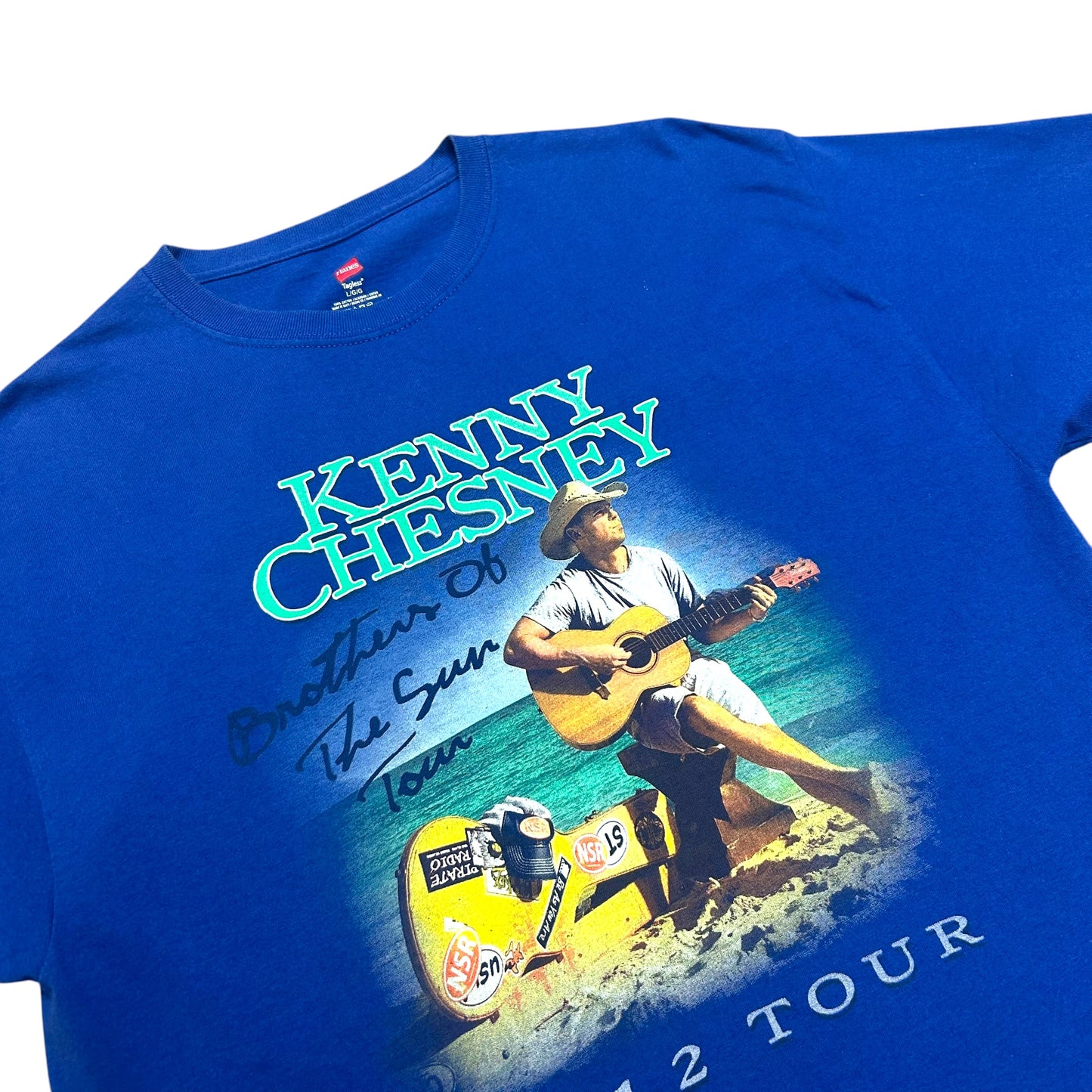Early 2010s Kenny Chesney “Brothers of The Sun Tour” Blue Graphic T-Shirt - Size Large