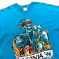 Vintage 1990s Laconia, NH Motorcycle Rally 1996 Blue Graphic T-Shirt - Size Large
