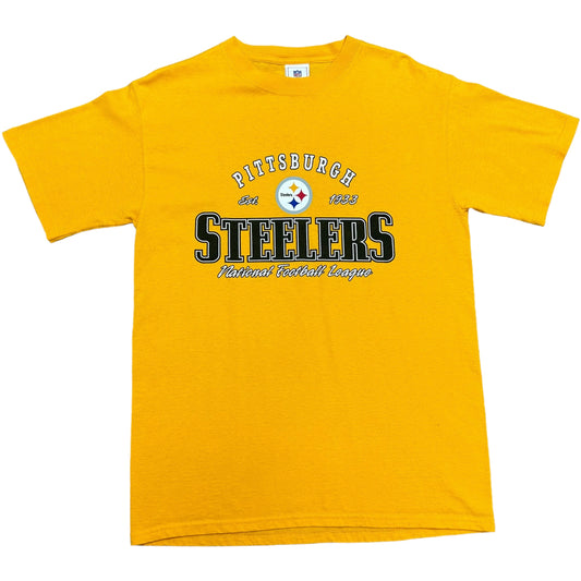 Mid-2000s Pittsburgh Steelers Yellow Graphic T-Shirt - Size Medium