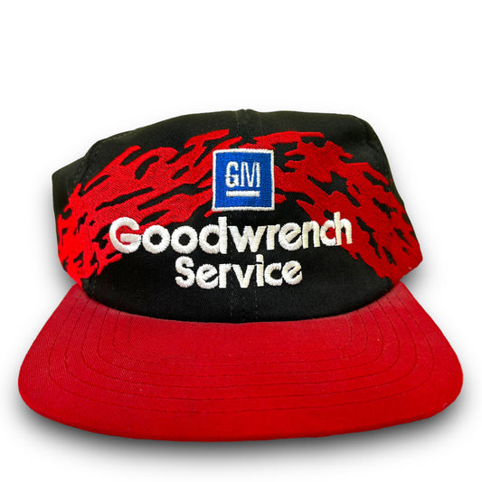Vintage 1990s Goodwrench Service Black Splash Style Snapback Hat