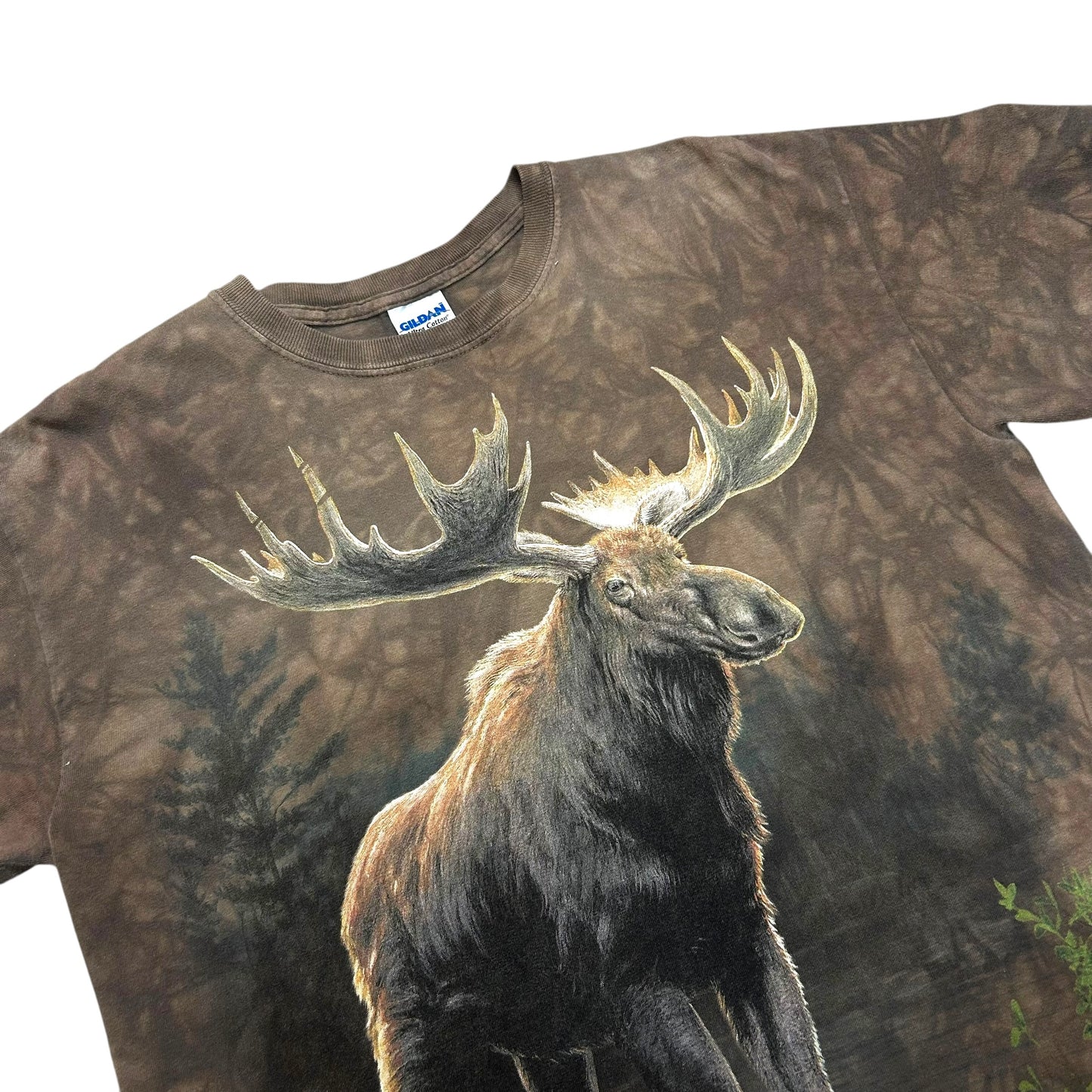 Early 2010s The Mountain Brown Tie-Dye Moose Graphic T-Shirt - Size Medium (Fits M/L)