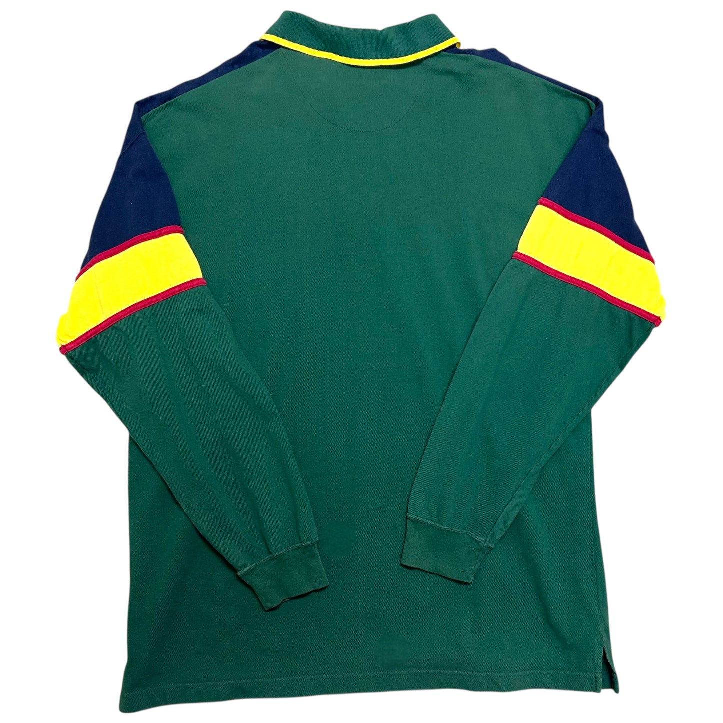 Vintage 1990s “Concepts” Blue/Green/Yellow Long Sleeve Collared Shirt - Size XXL