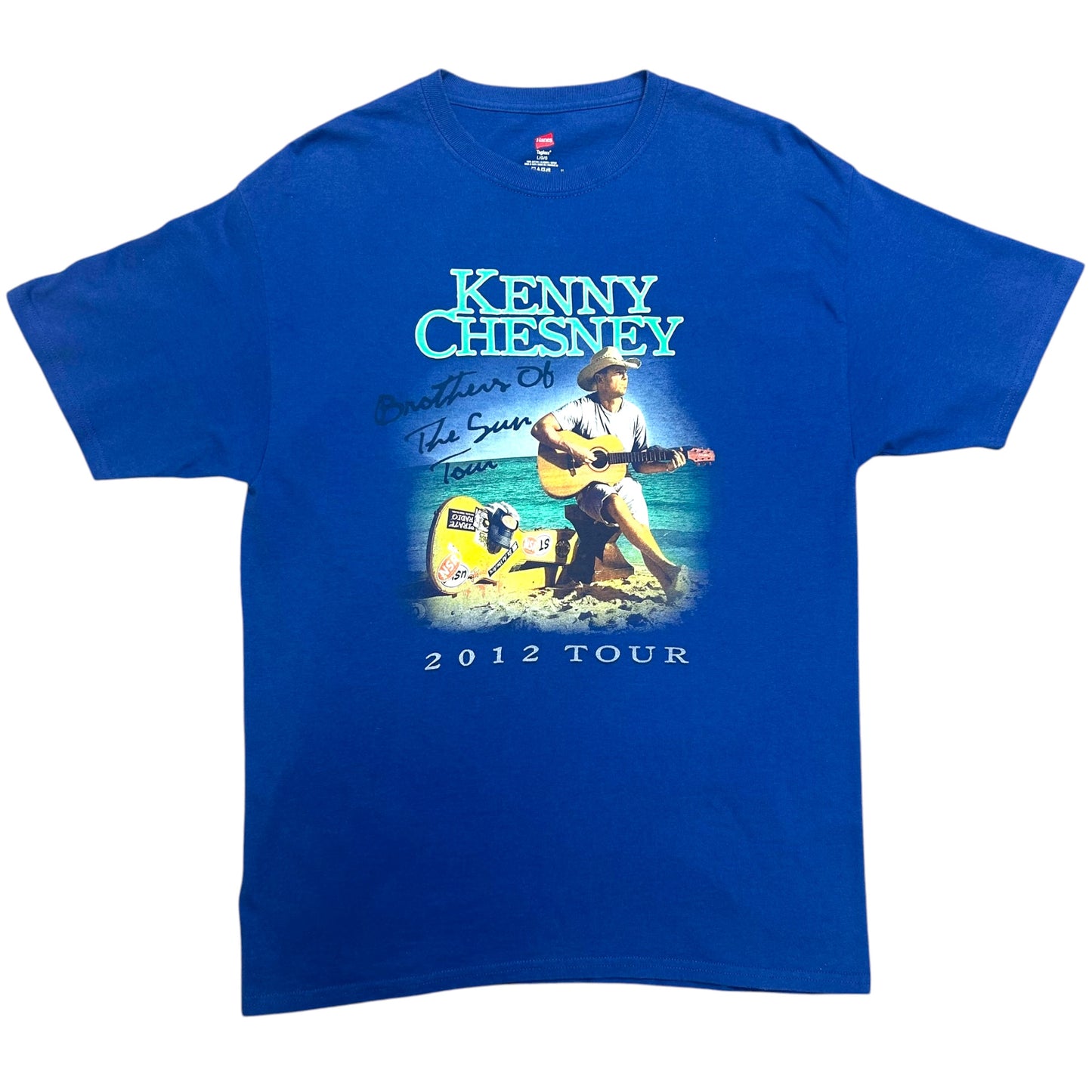 Early 2010s Kenny Chesney “Brothers of The Sun Tour” Blue Graphic T-Shirt - Size Large