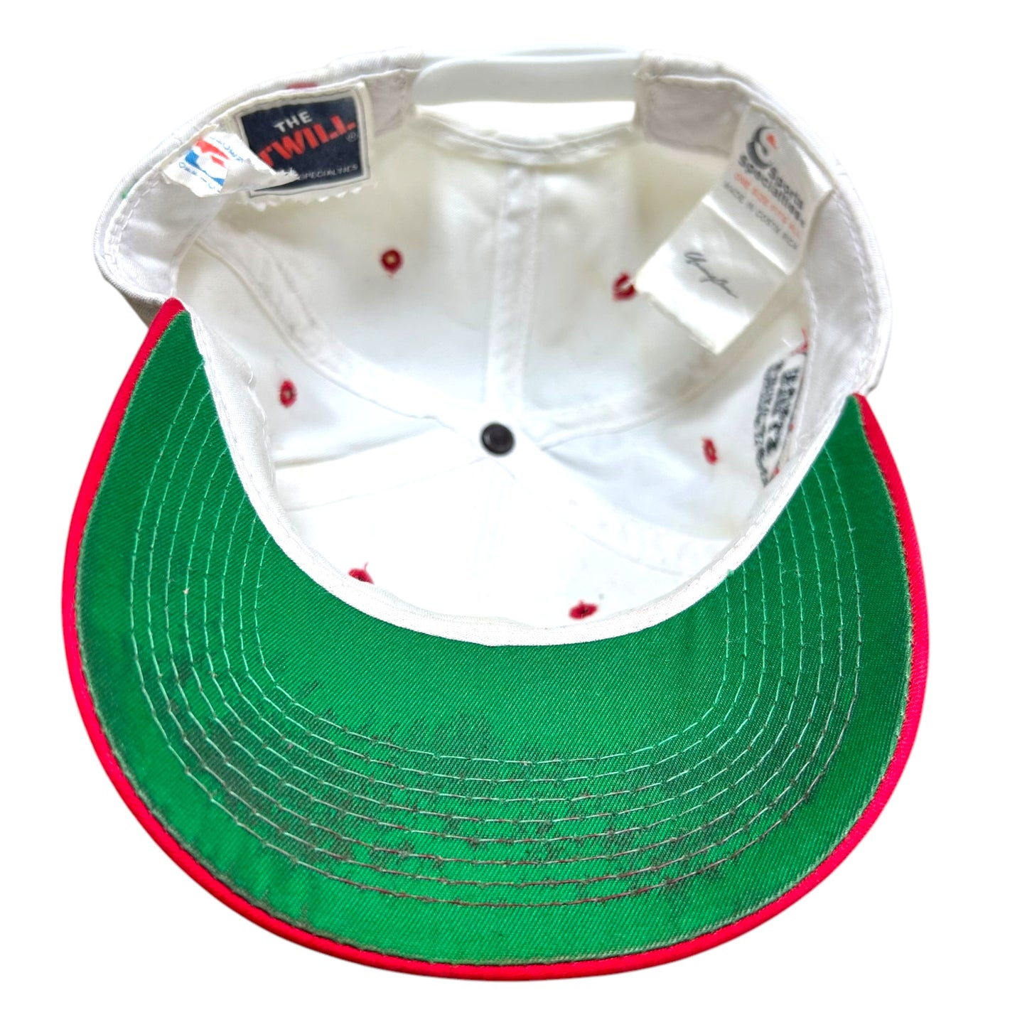 Vintage 1990s Sports Specialties Chicago Bulls White Double Line Script Snapback Hat - One Size