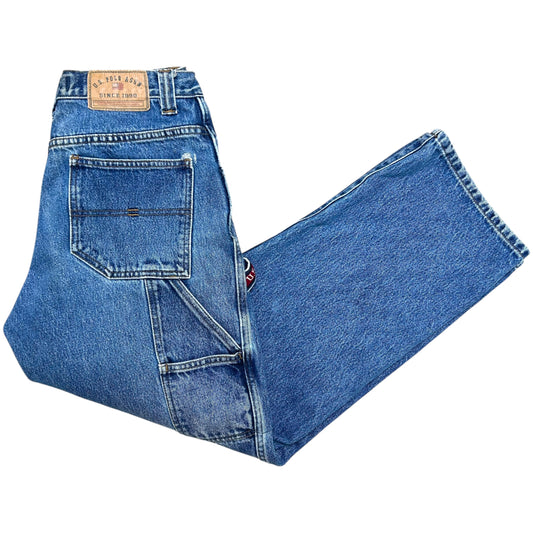 Early 2000s U.S.P.A Medium-Wash Loose Fit Carpenter Jeans - Size 31” x 28”