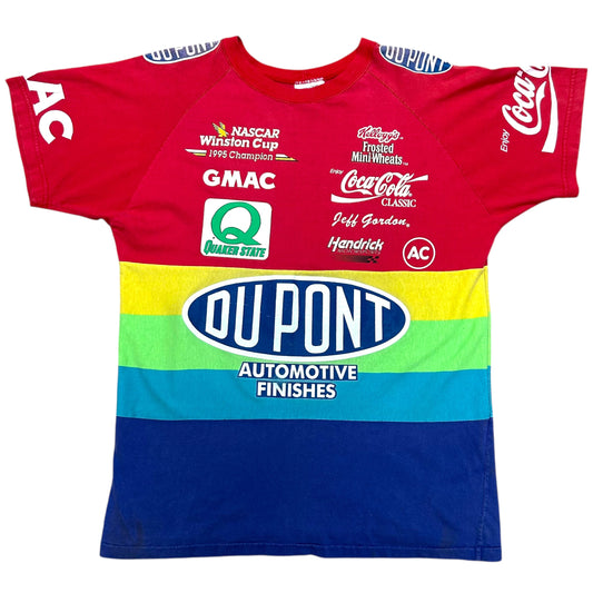 Vintage 1990s Jeff Gordon/Dupont Automotive Rainbow T-Shirt - Size Large (Fits L/XL)