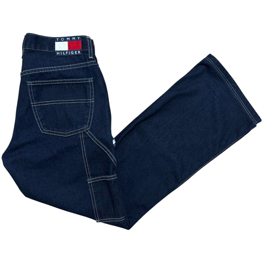Early 2000s Tommy Jeans Dark Wash Tapered Fit Carpenter Jeans - Size 28” x 29”