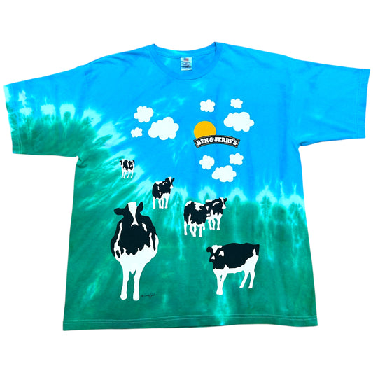 Modern Ben & Jerry’s “Euphoria” Blue/Green Tie-Dye Graphic T-Shirt - Size XXL (Fits XL/XXL)