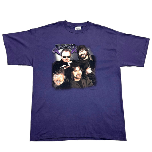 Vintage 1990s Alabama “Country Group Of The Century” Purple Graphic T-Shirt - Size XL (Boxy Fit)
