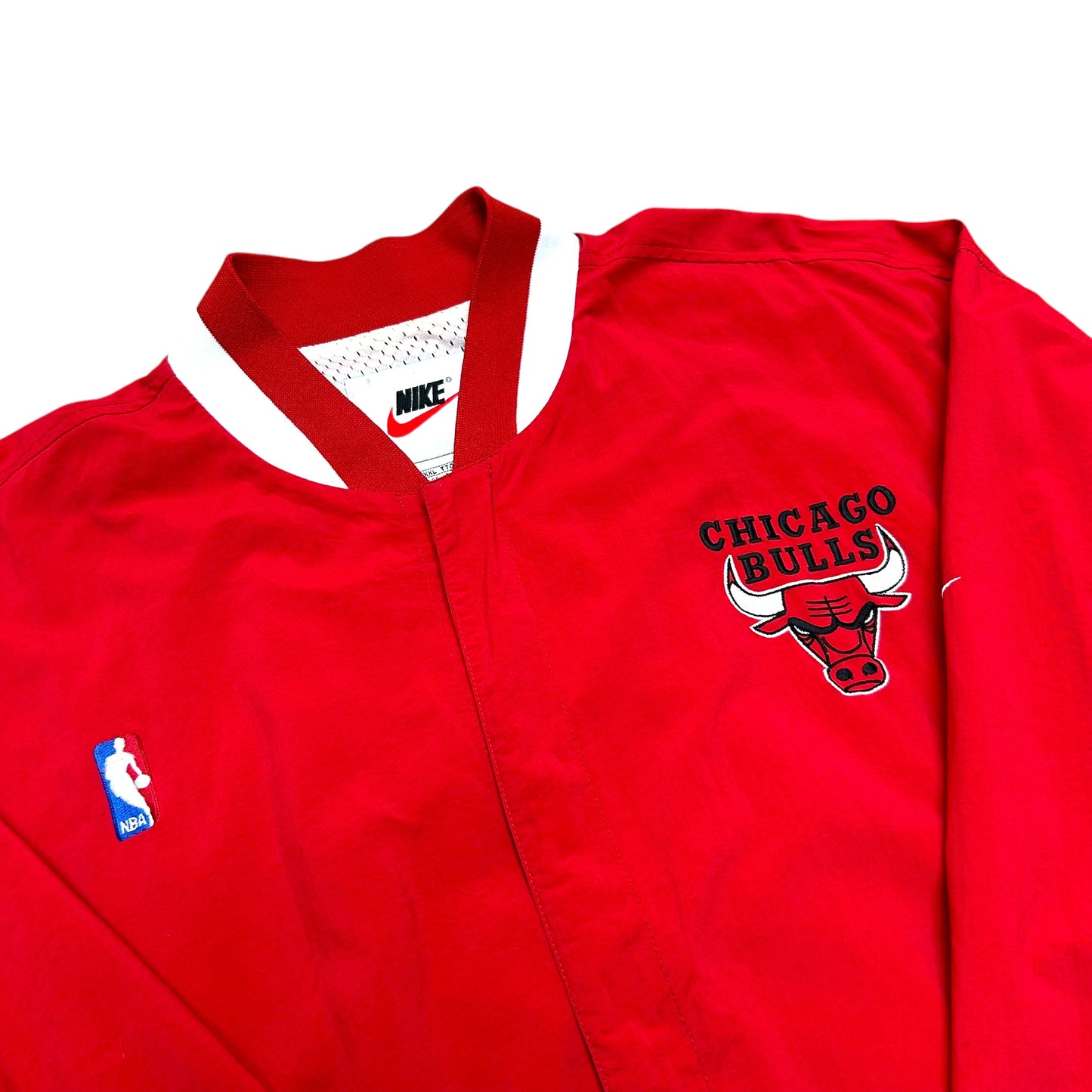 Vintage 1990s Nike/Chicago Bulls Red Warm-Up Jacket - Size XXL