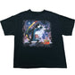 Vintage 1990s Taz Fireworks Black Graphic T-Shirt - Size Large (Boxy Fit)
