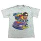 Vintage 1990s Jeff Gordon x Superman NASCAR Racing Grey Graphic T-Shirt - Size Large