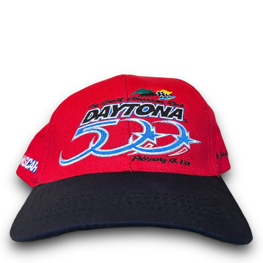 Vintage Y2K 2001 Daytona 500 “The Great American Race” Red Embroidered Snapback Hat - One Size