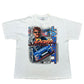 Vintage Y2K Dale Jarrett Ford Quality Care Racing White Graphic T-Shirt - Size XL (Boxy Fit)