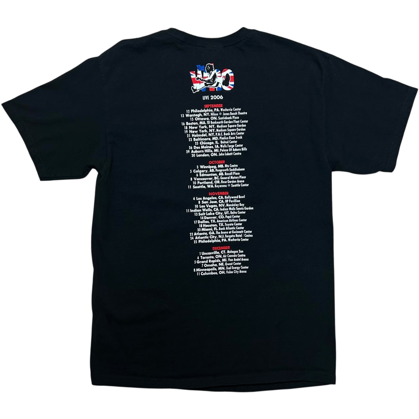 Mid-2000s The Who “Live In 2006 Tour” Black Graphic T-Shirt - Size Medium