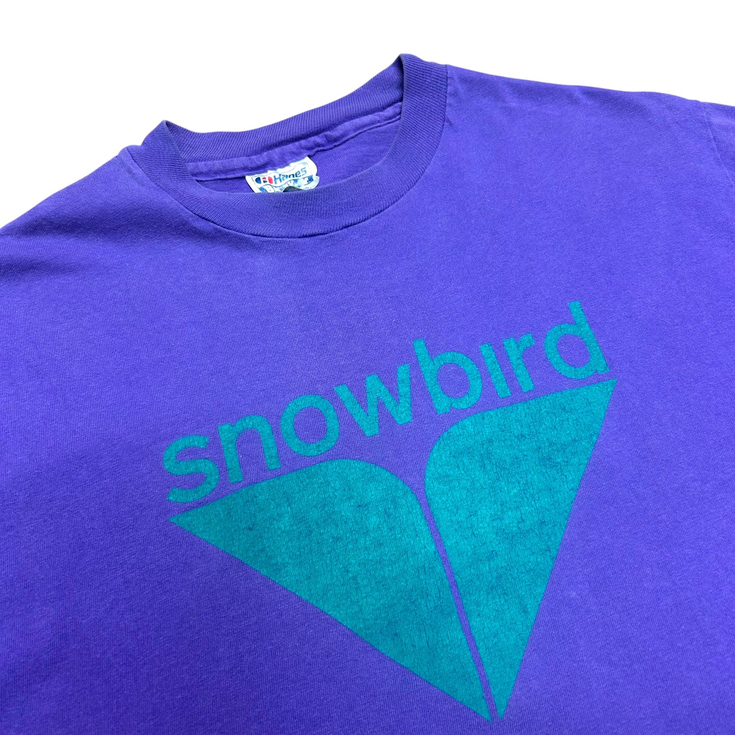 Vintage 1990s Snowbird Purple/Teal Graphic T-Shirt - Size Medium