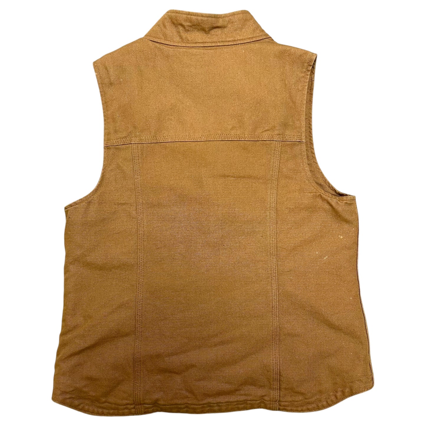 Modern Carhartt Tan Fur-Lined Full-Zip Work Vest - Size Small
