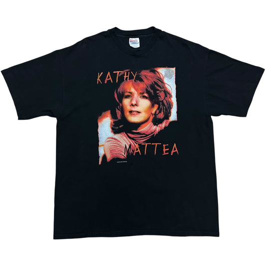 Vintage 1990s Kathy Mattea “Love Travels Tour” Black Graphic T-Shirt - Size XL