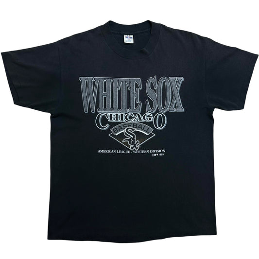 Vintage 1990s Trench Sportswear Chicago White Sox Black Graphic T-Shirt