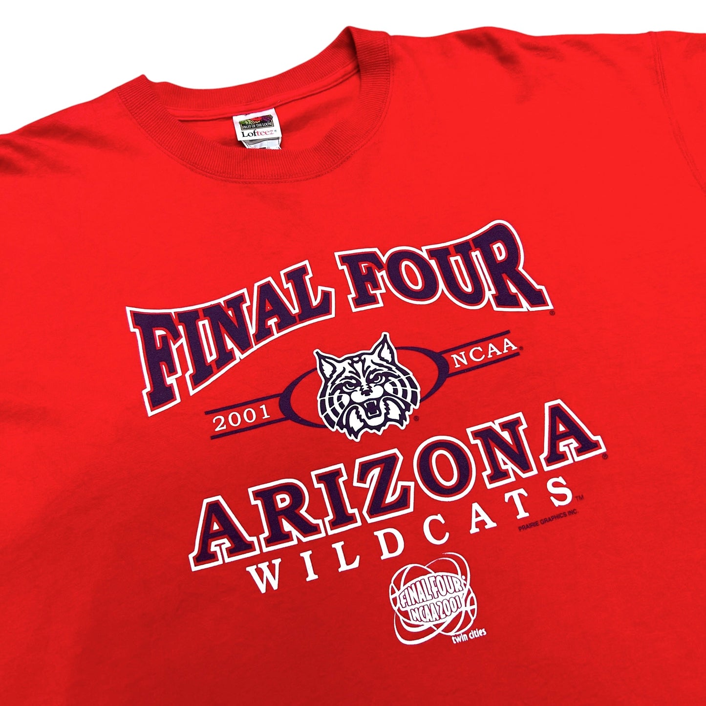 Early 2000s Arizona Wildcats Final Four Red Graphic T-Shirt - Size XXL