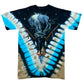 NWT Vintage Y2K Liquid Blue Buffalo/Cow Skull Tie Dye Graphic T-Shirt - Size Small