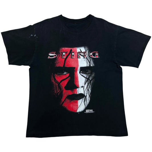 Vintage 1990s WCW Sting Black Graphic T-Shirt - Size XL